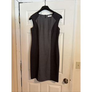 Calvin Klein Women’s Cap Sleeve Dress Gray & Black Size 6